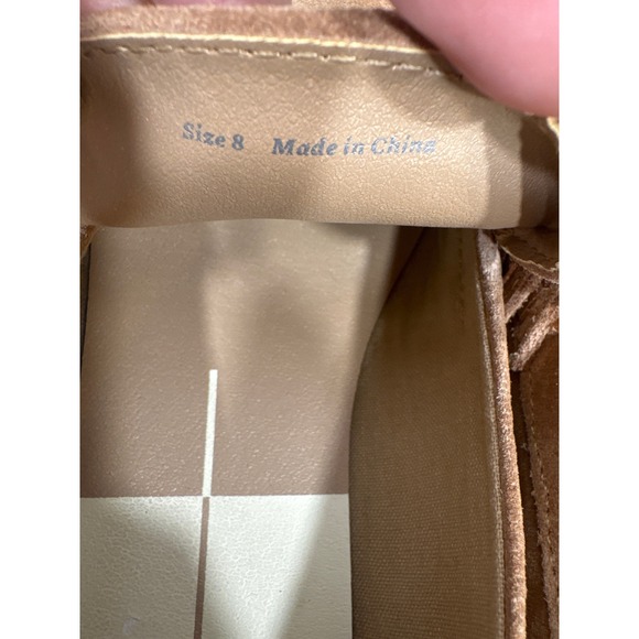 Dolce Vita Womens Tan Suede Chunky Lug Sole Penny Loafers Platform Shoes Size 8 - Picture 6 of 7